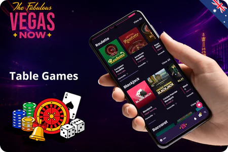 VegasNow Casino Online table games blackjack roulette