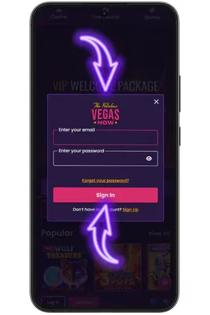 VegasNow Sign In